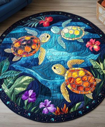 Gentle Shores Quilted Round Mat