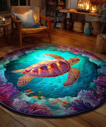 Gentle Wave Spirit Quilted Round Mat