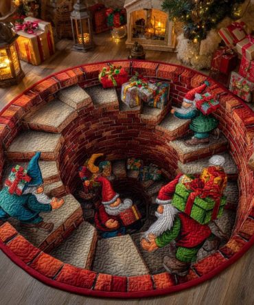 Gift Spiral Quilted Round Mat