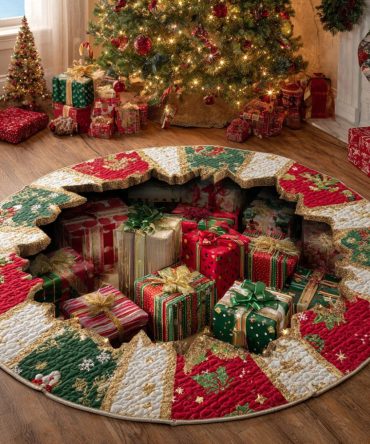 Gift Wonderland Quilted Round Mat