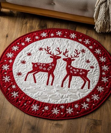 Gingerbread Jubilee Quilted Round Mat