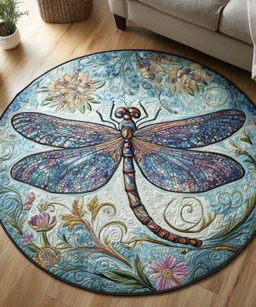 Gliding Jewel Quilted Round Mat