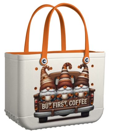 Coffee-Loving Gnome Tote Bag - Cute, Durable & Perfect For Coffee Enthusiasts!