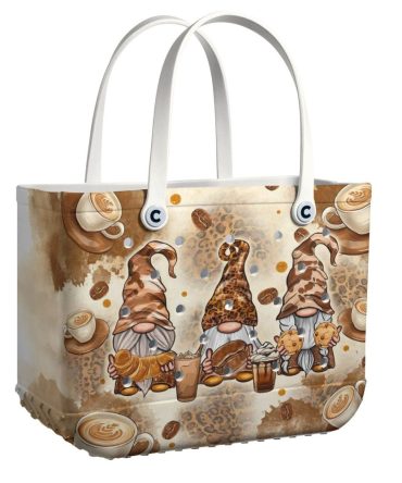 Charming Gnome Coffee Tote Bag - Perfect For Coffee Lovers & Daily Use
