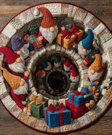 Gnome Passage Quilted Round Mat