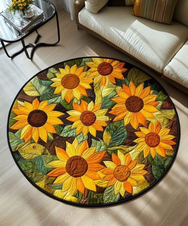 Golden Fields Quilted Round Mat