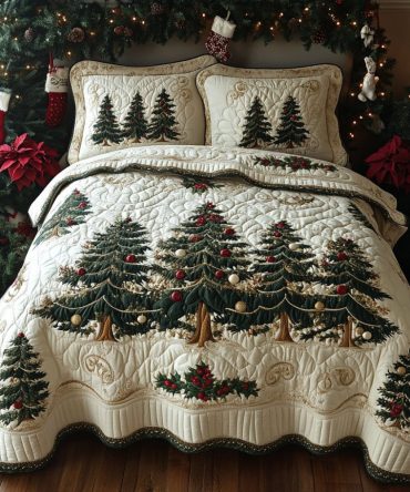 Golden Fir 3-Piece Quilted Bedding Set