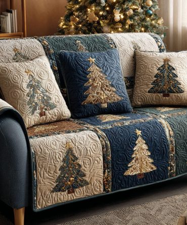 Golden Fir Quilted Sofa Cover