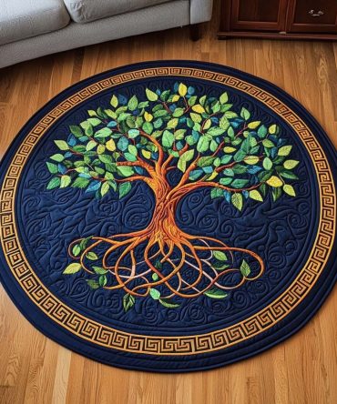 Golden Grove Quilted Round Mat