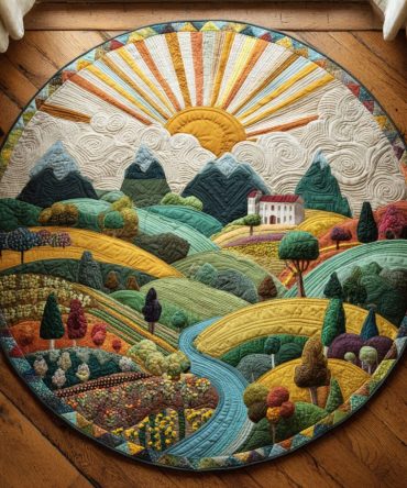Golden Hills Quilted Round Mat