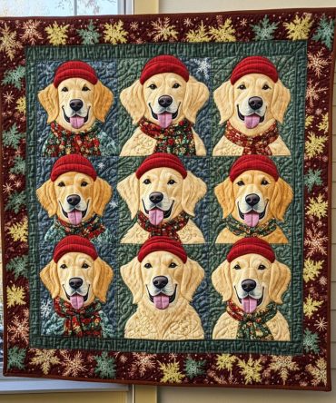 Golden Love Quilted Blanket