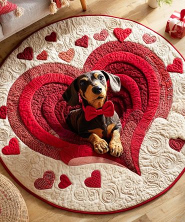 Golden Paw Quilted Round Mat