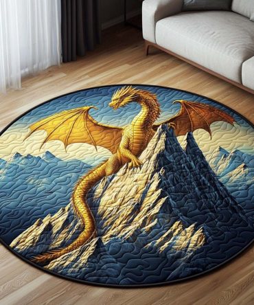 Golden Pinnacle Quilted Round Mat