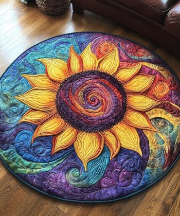 Golden Rays Quilted Round Mat