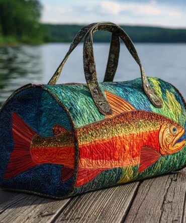 Golden Trout Quilted Duffle Bag