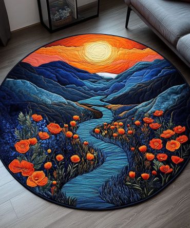 Golden Valley Quilted Round Mat