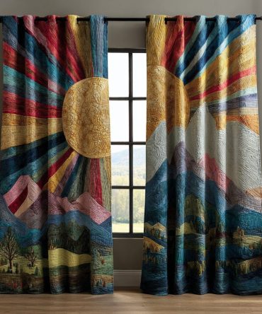 Golden View Quilted Curtains