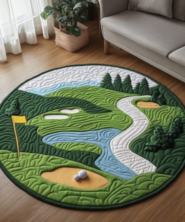 Golf Serenity Quilted Round Mat