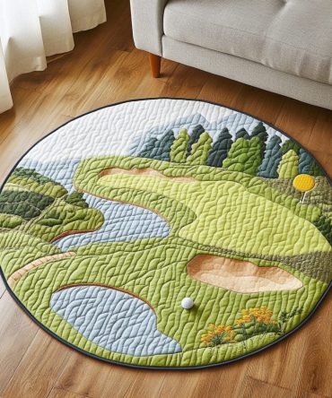 Golf View Quilted Round Mat
