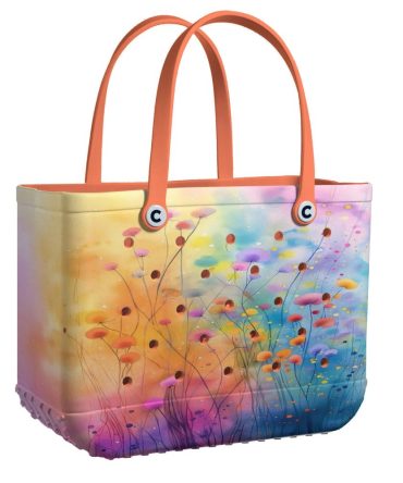 Vibrant Flower Art Tote Bag - Durable, Stylish & Waterproof For Everyday Use
