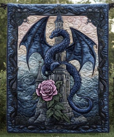 Guardian Of The Realm Quilted Blanket