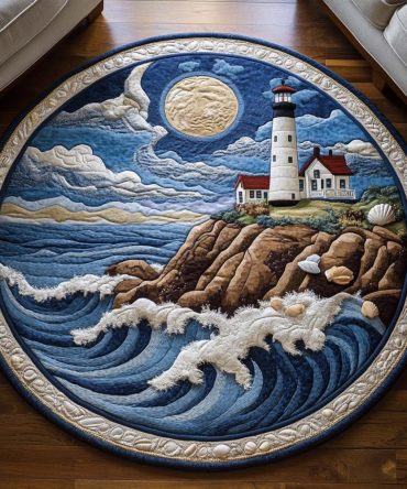 Guiding Shorelight Quilted Round Mat