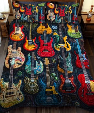 Guitar Legends 3-Piece Quilted Bedding Set