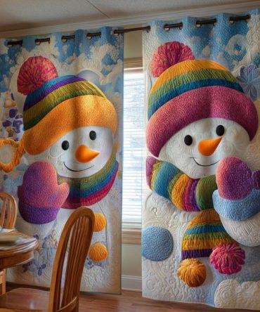 Happy Holidays Quilted Curtains