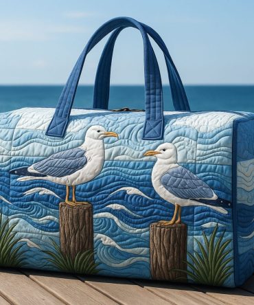 Harbor Wings Quilted Duffle Bag - Stylish Travel Companion for Adventure Seekers