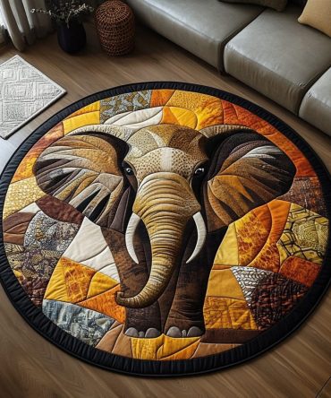 Harmonious Herd Quilted Round Mat