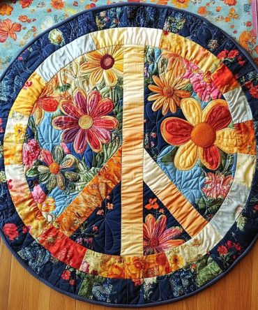 Harmony Petals Quilted Round Mat