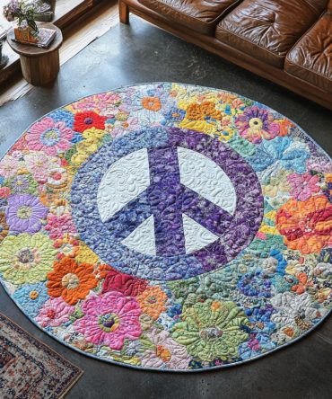 Harmony In Stitches Quilted Round Mat