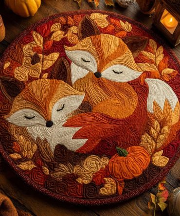 Harvest Embrace Quilted Round Mat