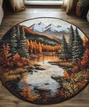 Harvest Forest Quilted Round Mat