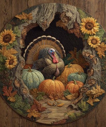 Harvest Glory Quilted Round Mat