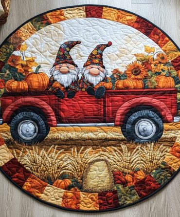 Harvest Glow Quilted Round Mat