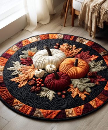 Harvest Glow Quilted Round Mat