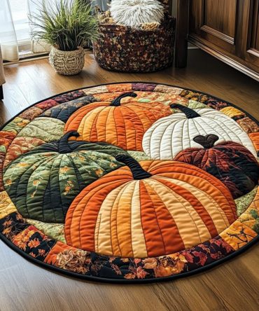 Harvest Joy Quilted Round Mat
