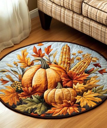 Harvest Medley Quilted Round Mat