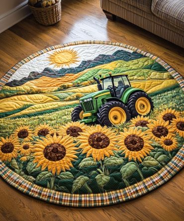 Harvest Ride Quilted Round Mat
