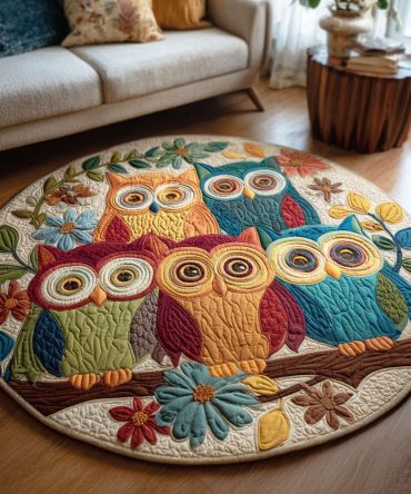Harvest Wing Quilted Round Mat