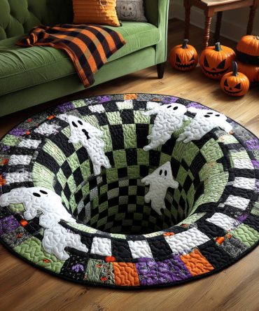 Halloween Quilted Round Mat