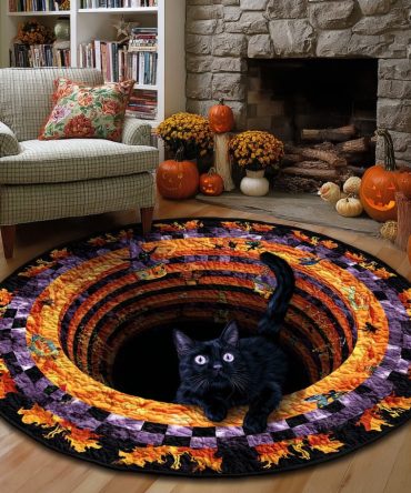 Haunted Hollow Quilted Round Mat