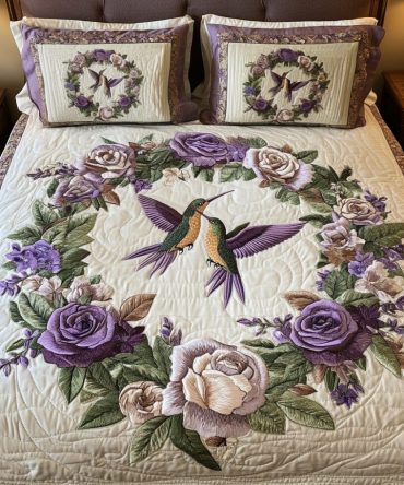 Heartbeat Harmony 3-Piece Quilted Bedding Set