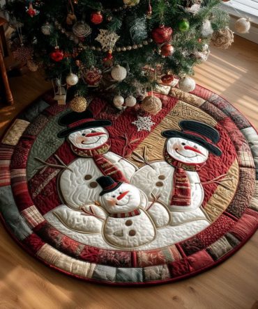 Hearthside Snowman Quilted Round Mat