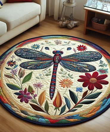 Heavenly Flight Quilted Round Mat