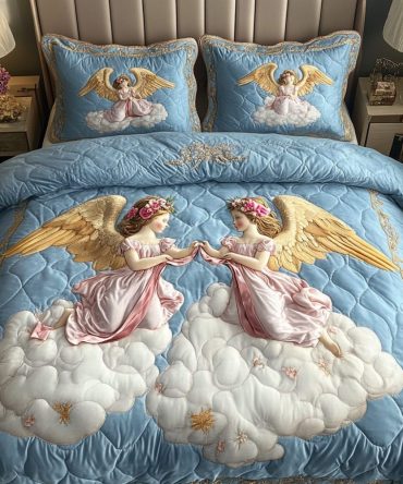 Heavenly Twins 3-Piece Quilted Bedding Set