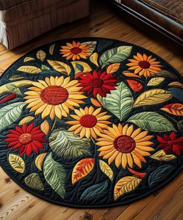 Helianthus Harmony Quilted Round Mat