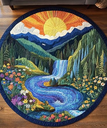 Hidden Oasis Quilted Round Mat