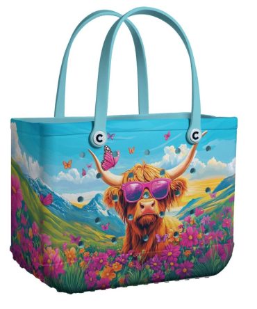 Bucket Tote Bag, Limited Edition Bogg Bag, Beach Bag Highland Cool